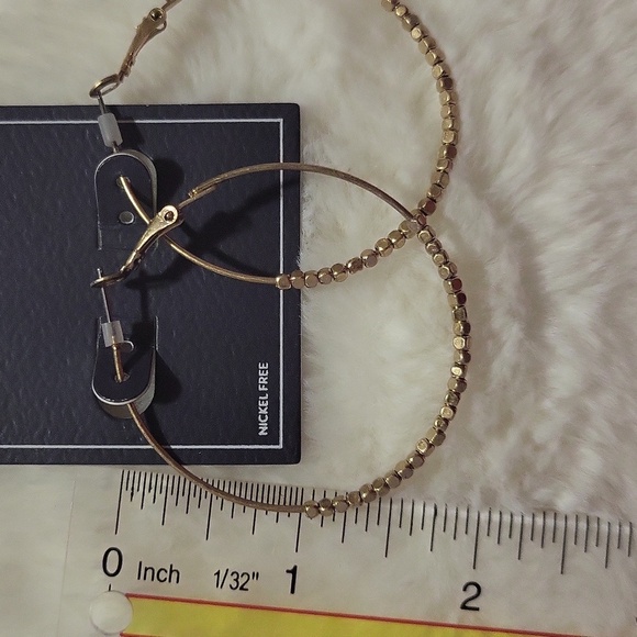 Melrose and Market Gold Hoop Earrings - Nickel Free - Picture 4 of 4